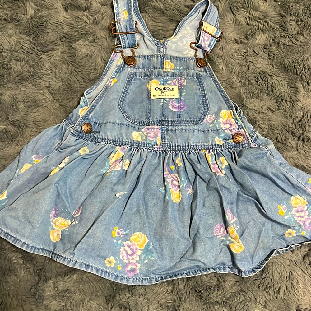 OshKosh B’gosh 12 Month Denim Floral Dress.
